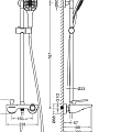 Душевая стойка Timo Helmi SX-1170/00-16 хром / белый