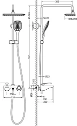 Душевая стойка Timo Helmi SX-1170/00-16 хром / белый