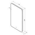 Зеркало Art&max Siena AM-Sie-600-1000-DS-F с подсветкой, черное