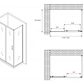 Душевой уголок ABBER Schwarzer Diamant 80х120см AG30120B-S80B профиль черный, стекло прозрачное