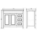 Тумба с раковиной Comforty Тбилиси 90 00003132630CF белая глянцевая