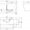 Акриловая ванна BelBagno 165x78x59 BB74-1650 белая глянцевая