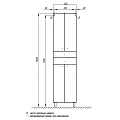 Шкаф-пенал Aquaton Симпл 2С 50см 1A122303SL010 белый глянцевый