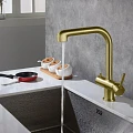 Смеситель для кухни Timo Saona 2346/17FL золото матовое