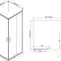 Душевой уголок Vincea Garda 90x90 VSS-1G900CLGM профиль вороненая сталь, стекло прозрачное