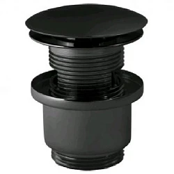 Донный клапан Remer RR905CC NO с переливом, черный матовый