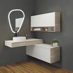 Шкаф подвесной Comforty Клеон 120 00-00000823CF белый / дуб дымчатый