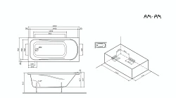 Акриловая ванна AM.PM Sense 150x70 W75A-150-070W-KL белая глянцевая