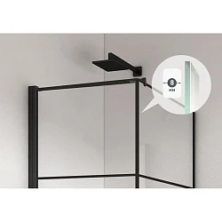 Душевой уголок Berges Dark 90x90см 061020L профиль черный, стекло прозрачное