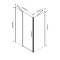 Душевой уголок Vincea Orta 100х90см VSR-1O9010CL профиль хром, стекло прозрачное