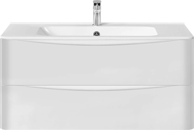 Тумба с раковиной Vincea Paola 100 белая глянцевая