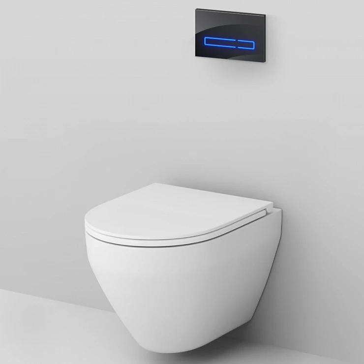 Инсталляция с унитазом и клавишей AM.PM Spirit 2.0 IS450A38.701700 белый, синий, черный
