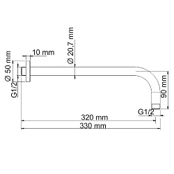Кронштейн Wasserkraft A097 хром