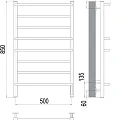 Полотенцесушитель электрический Terminus Евромикс квадро П8 500x850 4670078531254 правый, хром