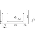 Раковина двойная встраиваемая Ceramica Nova Grace 140 см CN7022wx белая глянцевая