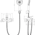 Смеситель для ванны с душем Lemark Minima LM3814C хром