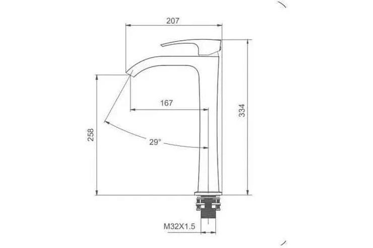 Смеситель для раковины Gappo G1007-81 хром