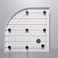 Душевой поддон Cezares 90х90см TRAY-SMC-R-90-550-150-W белый