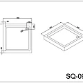 Душевой поддон Black & White Stellar Wind 90x90см SQ-09H белый