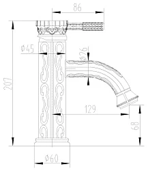 Смеситель для раковины Lemark Jasmine LM6606ORB бронза черная