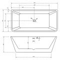 Акриловая ванна ABBER 170x80 AB9212-1.7 белая глянцевая