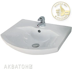 Раковина встраиваемая Aquaton Смайл 65см 1WH207782 белая