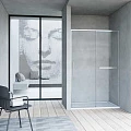 Душевая дверь в нишу Vincea Slim Soft 110см VDS-1SS110CL профиль хром, стекло прозрачное