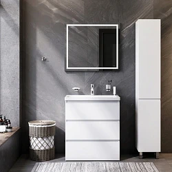 Мебель для ванной комнаты, зона красоты AM.PM Gem S BK91GF белый, серебристый, хром