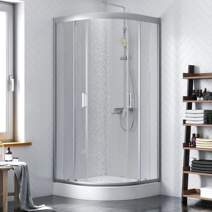 Душевой уголок Damixa Skyline 90х90см DX35WG-301-090MT профиль хром, стекло прозрачное