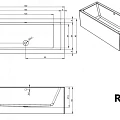 Акриловая ванна Riho Lugo 180x80 Plug & Play B133015005 правая, белая глянцевая