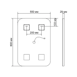 Зеркало LED Vincea VLM-2D550 550x800