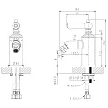 Смеситель для биде Bravat ART F375109C хром