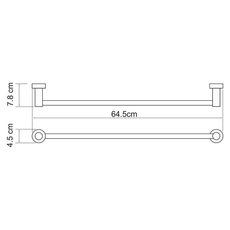 Полотенцедержатель Wasserkraft Donau K-9430 хром