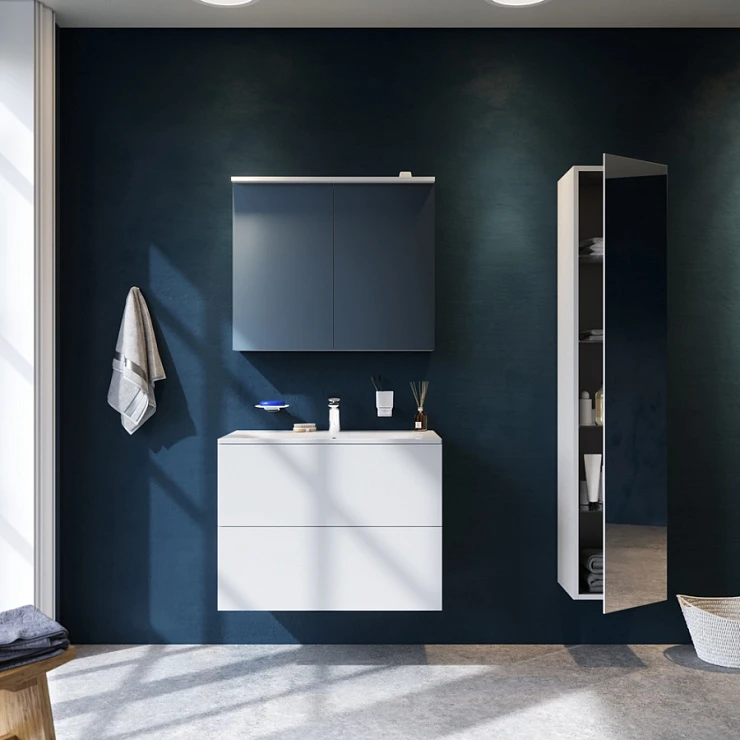 Зеркало-шкаф AM.PM Spirit 2.0 M70AMCX0801WG с подсветкой, белый глянец