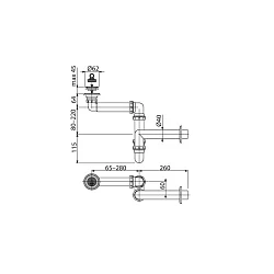 Сифон для раковины Alcaplast A413 белый