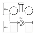 Стакан Wasserkraft Donau K-9428D двойной, хром