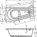 Акриловая ванна Riho Delta 160x80 B068001005 правая, белая глянцевая