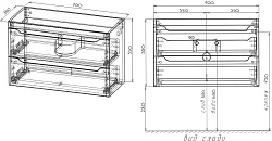 Тумба под раковину Style Line Марелла 70 СС-00002407 антискрейтч белый матовый