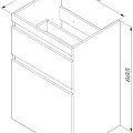 Тумба с раковиной AM.PM X-Joy 60 R под узкую стиральную машину, белая
