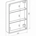 Зеркало-шкаф Art&Max Platino 60 AM-Pla-600-800-1D-L-DS-F с подсветкой, белый