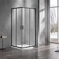 Душевой уголок Azario Milton 90х90см AZ-ND1142 900 Black профиль черный, стекло прозрачное