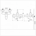 Смеситель для ванны с душем Bravat Rhein F6429564BW-01-ENG черный