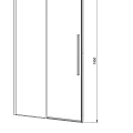 Душевая дверь в нишу Vincea Slim-N 130 VDS-4SN профиль черный, стекло тонированное