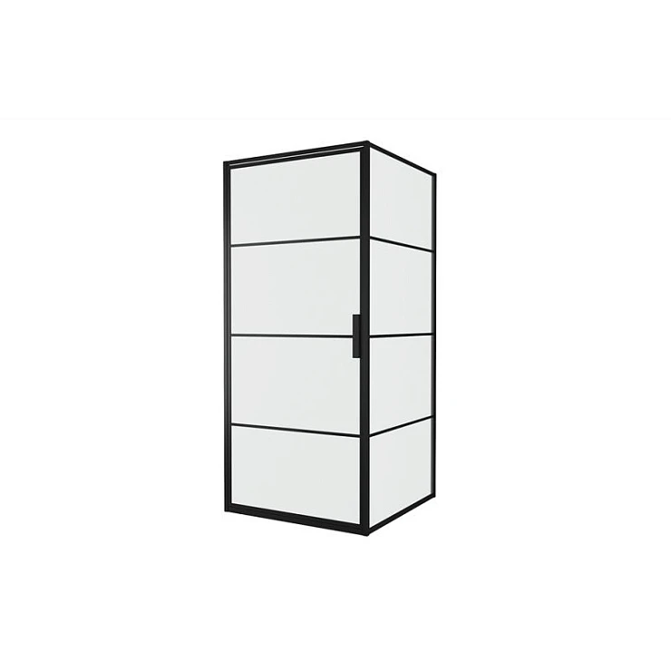 Душевой уголок Bravat Blackline 90x90см BS090.2115B профиль черный, стекло прозрачное