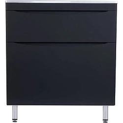 Тумба под раковину Style Line Бергамо мини 90 СС-00002363 антискрейч черный матовый
