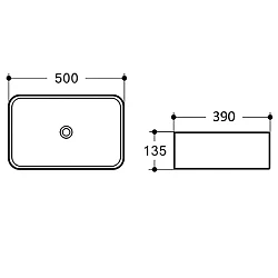 Раковина накладная Comforty T-Y9378MB черная матовая