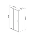 Душевой уголок Vincea Garda 150х80см VSR-1G8015CL профиль хром, стекло прозрачное
