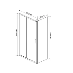 Душевой уголок Vincea Garda 150х80см VSR-1G8015CH профиль хром, стекло шиншилла