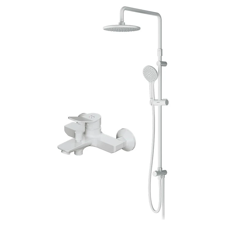 Душевая стойка AM.PM X-Joy F43885A14 со смесителем, белый