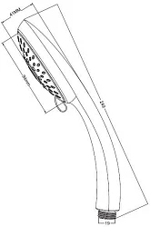 Душевая лейка Aquanet КН53401СР